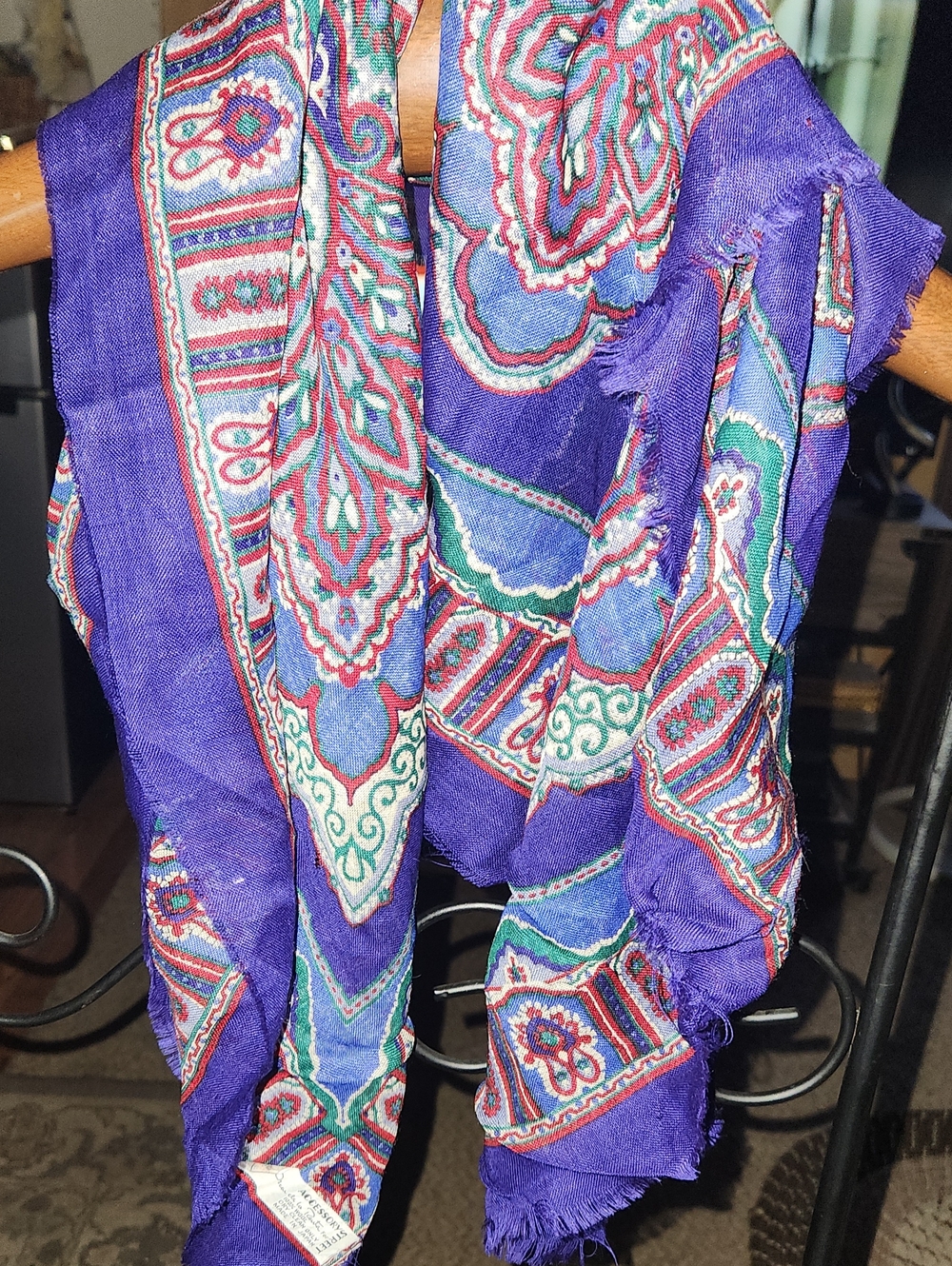 Purple Patterned Women's Scarf - Lightweight Fashion Accessory